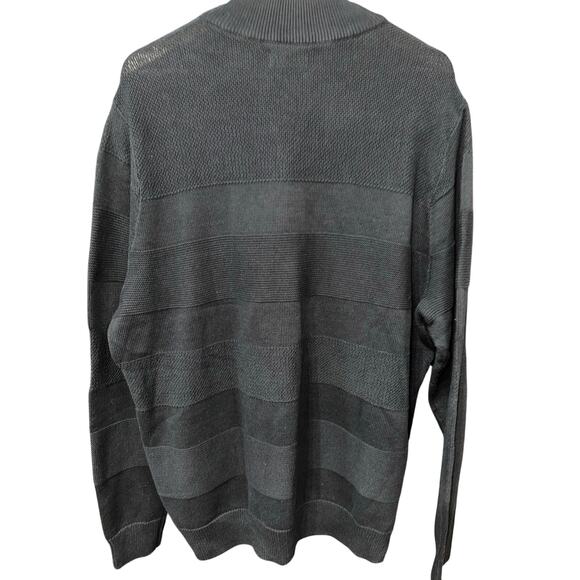 Chaps Men’s Pullover Sweater Quarter Zip American Black XL NWT Casual Preppy - Picture 2 of 11